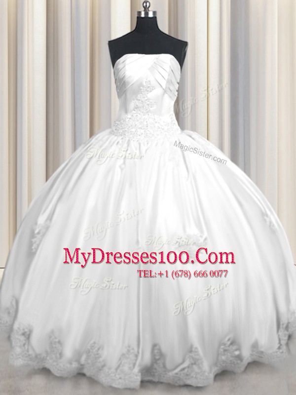 Admirable Sleeveless Lace Up Floor Length Beading and Appliques Quince Ball Gowns