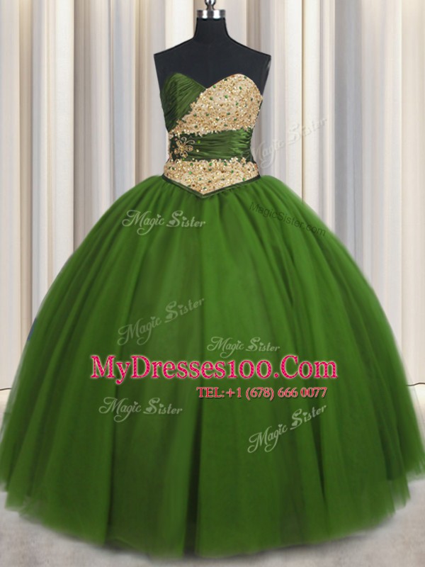 Sweetheart Sleeveless Tulle Quinceanera Dresses Beading and Ruching and Belt Lace Up