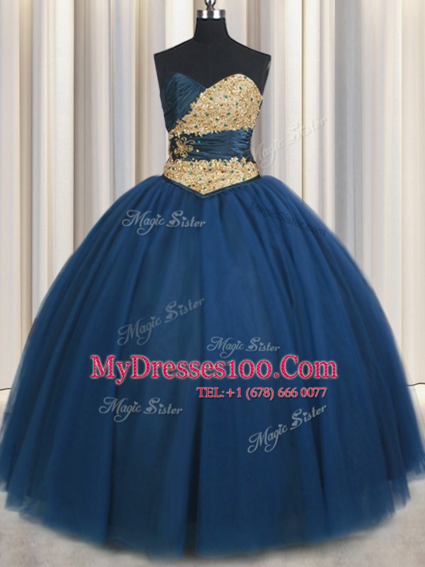 Custom Fit Teal Sleeveless Floor Length Beading and Ruching and Belt Lace Up Quinceanera Dresses