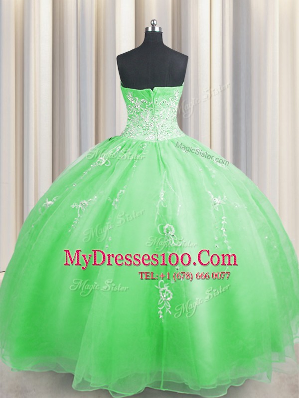 Edgy Zipper Up Sweetheart Neckline Beading and Appliques Quinceanera Dress Sleeveless Zipper