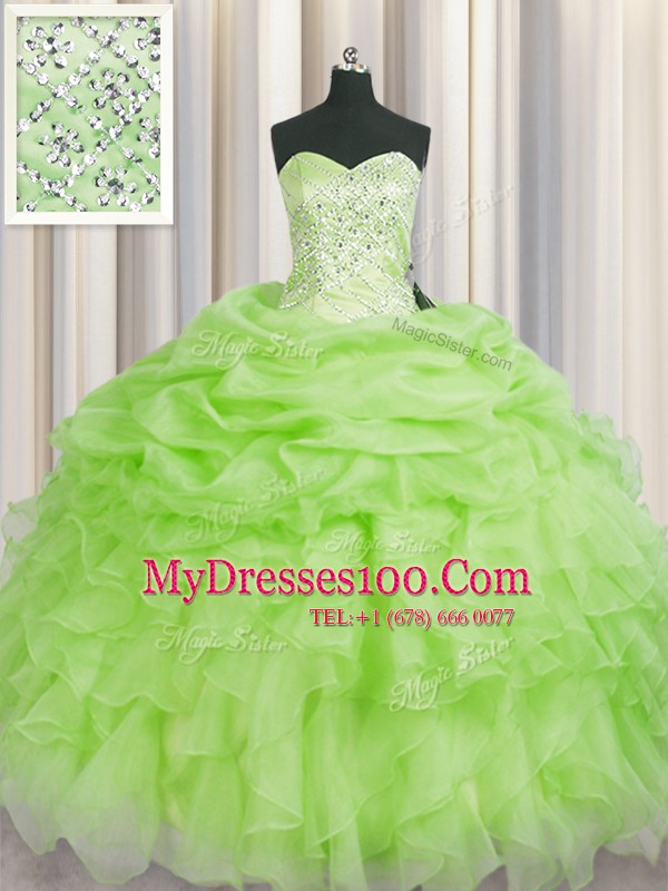 Perfect 15 Quinceanera Dress Military Ball and Sweet 16 and Quinceanera and For with Beading and Ruffles Sweetheart Sleeveless Lace Up