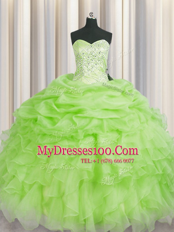 Perfect 15 Quinceanera Dress Military Ball and Sweet 16 and Quinceanera and For with Beading and Ruffles Sweetheart Sleeveless Lace Up