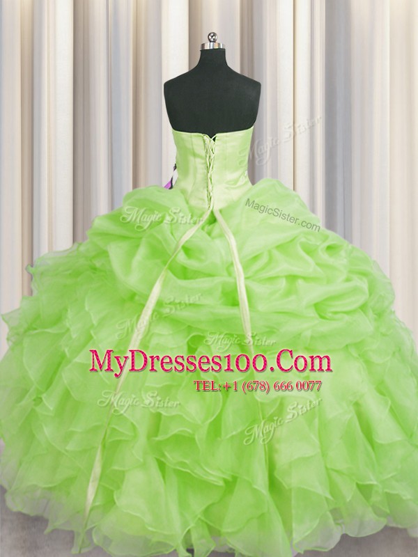 Perfect 15 Quinceanera Dress Military Ball and Sweet 16 and Quinceanera and For with Beading and Ruffles Sweetheart Sleeveless Lace Up