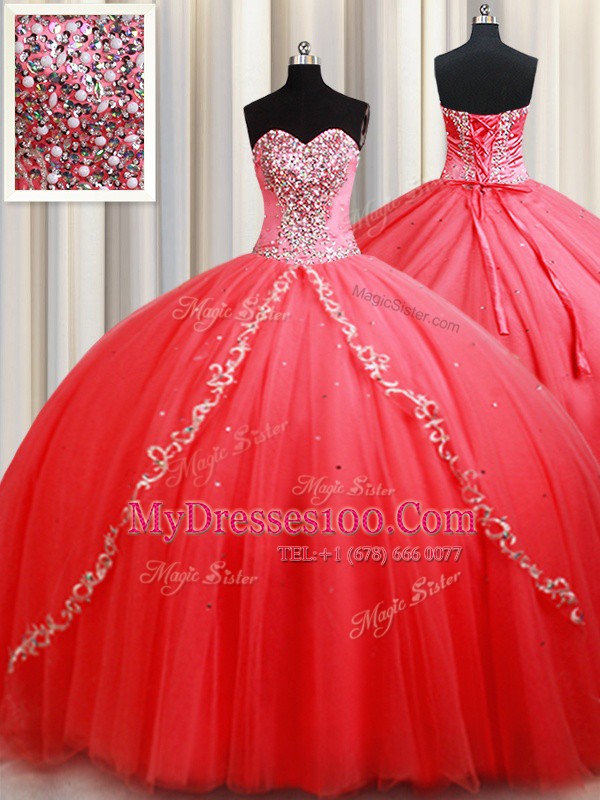 Dynamic Sleeveless Lace Up Floor Length Beading and Appliques Vestidos de Quinceanera