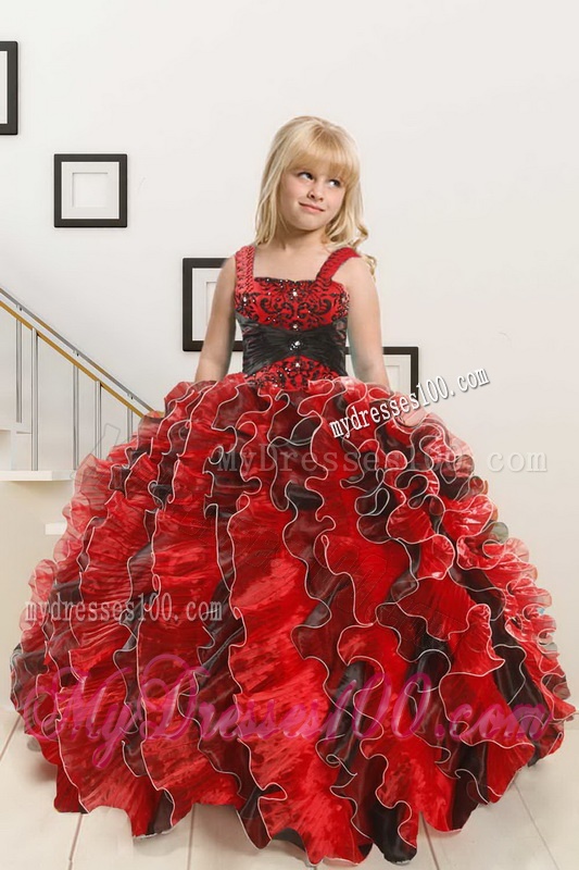 2016 Elegant Ruffles Multi Color Sweet 15 Dresse and Pretty Short Dama Dresses and Beading and Ruffles Little Girl Dress