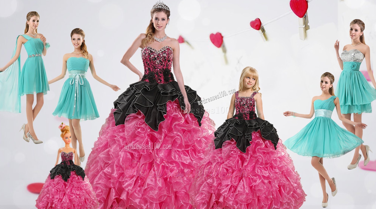 2016 Elegant Sweetheart Multi Color Quinceanera Gown and Ruching Short Evening Dresses and Multi Color Straps Little Girl Dress