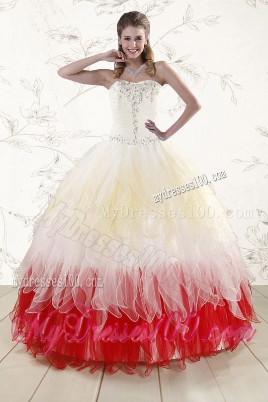 Beading Multi Color Quinceanera Gown and Hot Pink Sweetheart Long Evening Dresses and Halter Top Multi Color Little Girl Dress