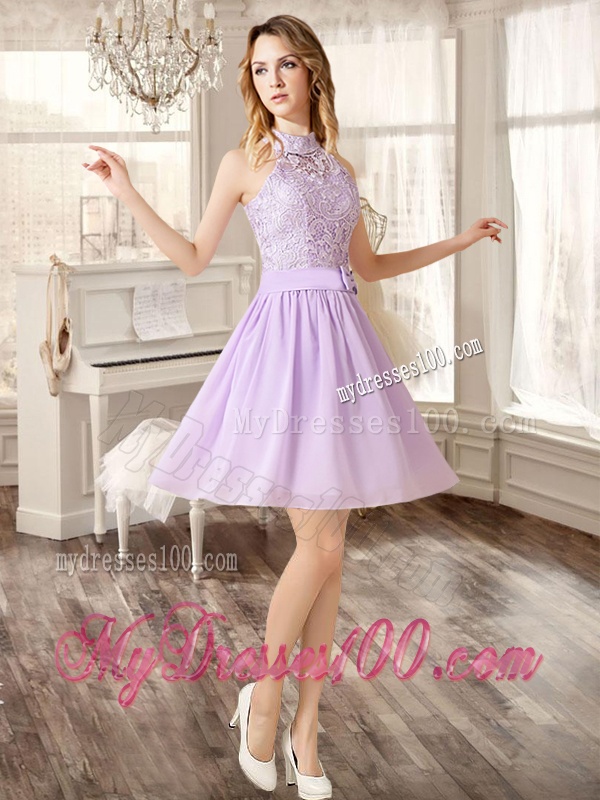 Gorgeous Ruffled and Beaded Fuchsia Quinceanera Dress and Laced Lavender Short Dama Dresses
