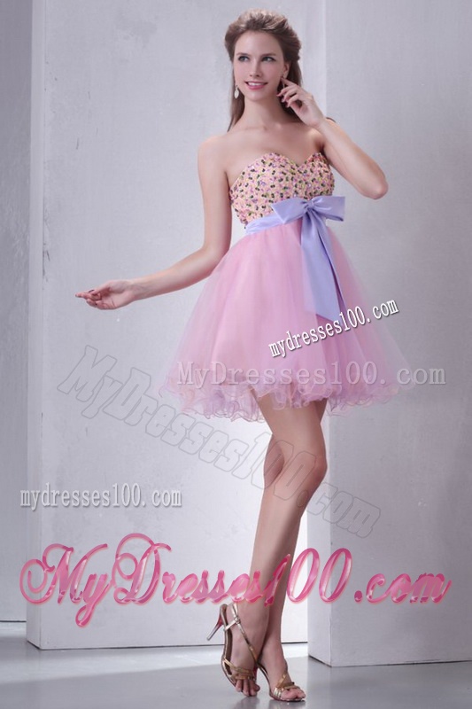 Multi Color Sweetheart Ruffles and Beading Dress for a Quinceanera and Sweetheart Bowknot Short Evening Dresses and Straps Multi Color Little Girl Pageant Dresses