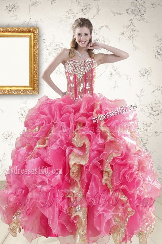 Perfect Beading and Ruffles Quinceanera Dress and Beading Yellow One Shoulder Dama Dresses and Multi Color Ball Gown Pageant Dresses for Little Girl