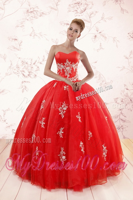 Sweetheart Ball Gown Red Quinceanera Gown and V Neck Beading Short Evening Dresses and Red Halter Top Little Girl Dress
