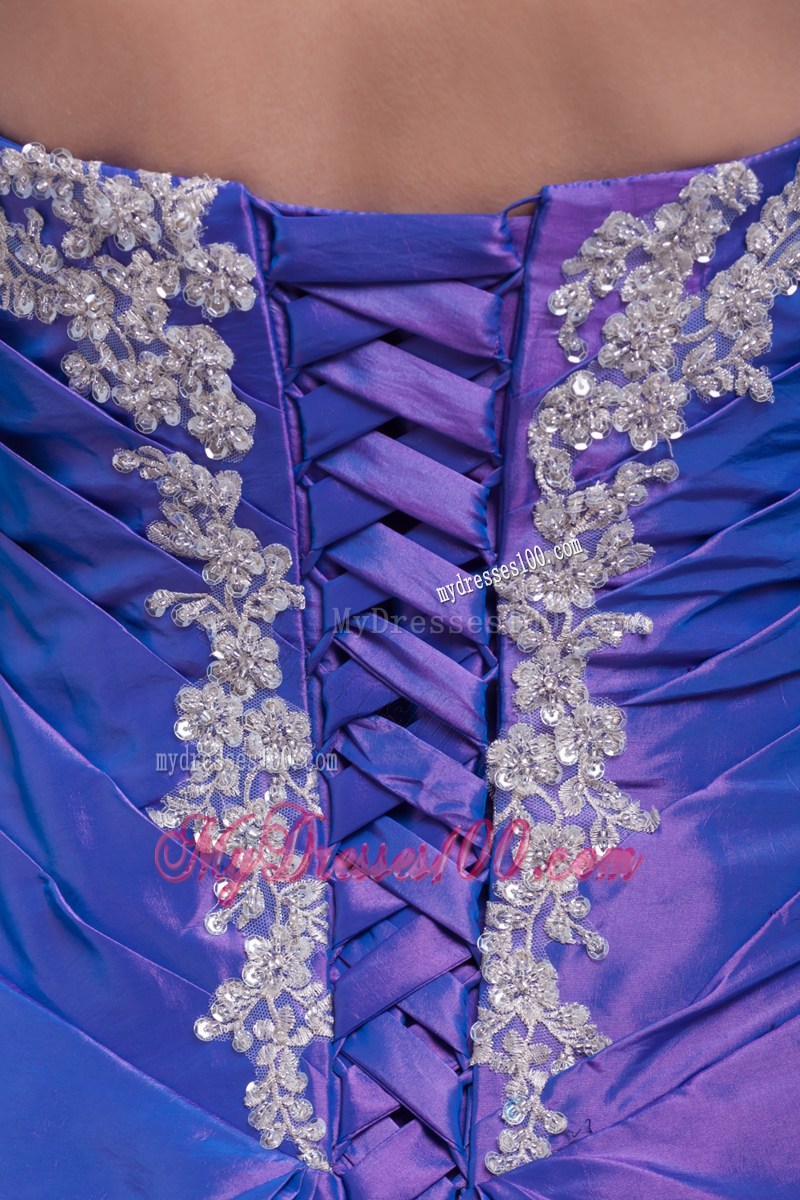 Ruffled Neckline Sweet sixteen dresses with Appliques and Hand Made Flowers