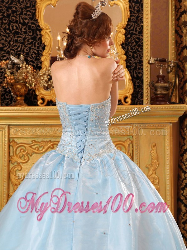 Diamond Decorated Sweet 15 Dresses with Puffy Skirt and Ruffled Hemline