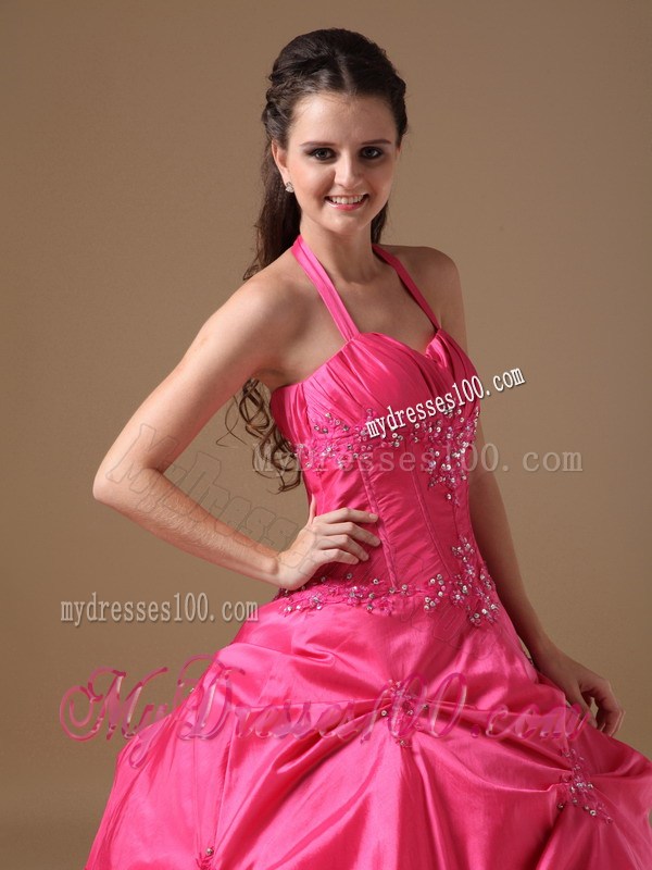 Halter Top Sweet sixteen dresses Decorated with Jewelry and Appliques