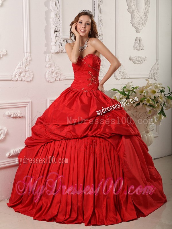 Exclusive Sweetheart Puffy Sweet sixteen dresses with Pick-ups and Jewelries