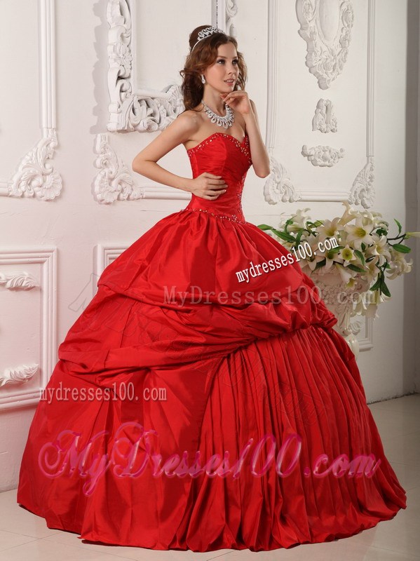 Exclusive Sweetheart Puffy Sweet sixteen dresses with Pick-ups and Jewelries