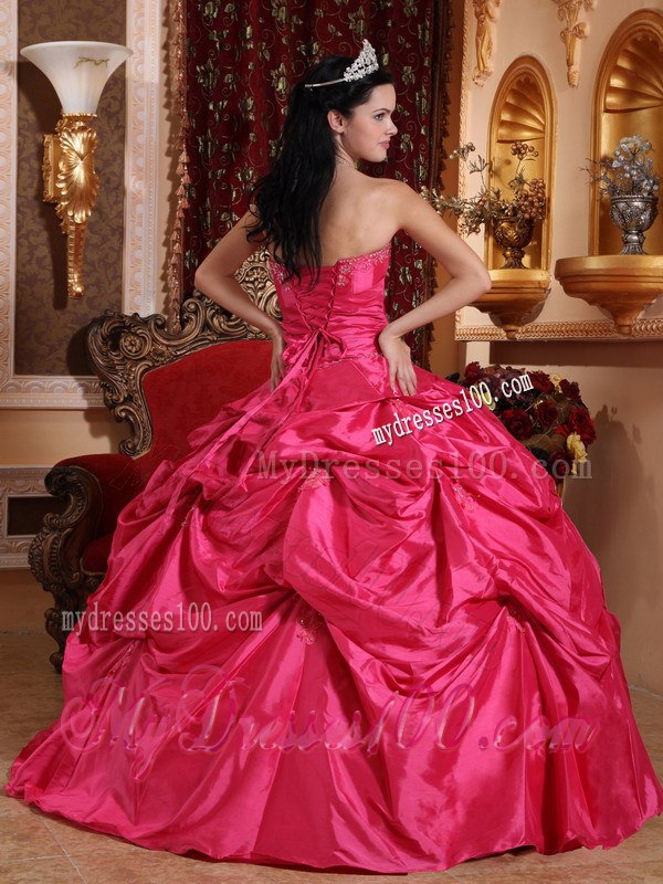 Strapless Ball Gown Quinceanera Dress with Ruching and Pick-ups On Sale