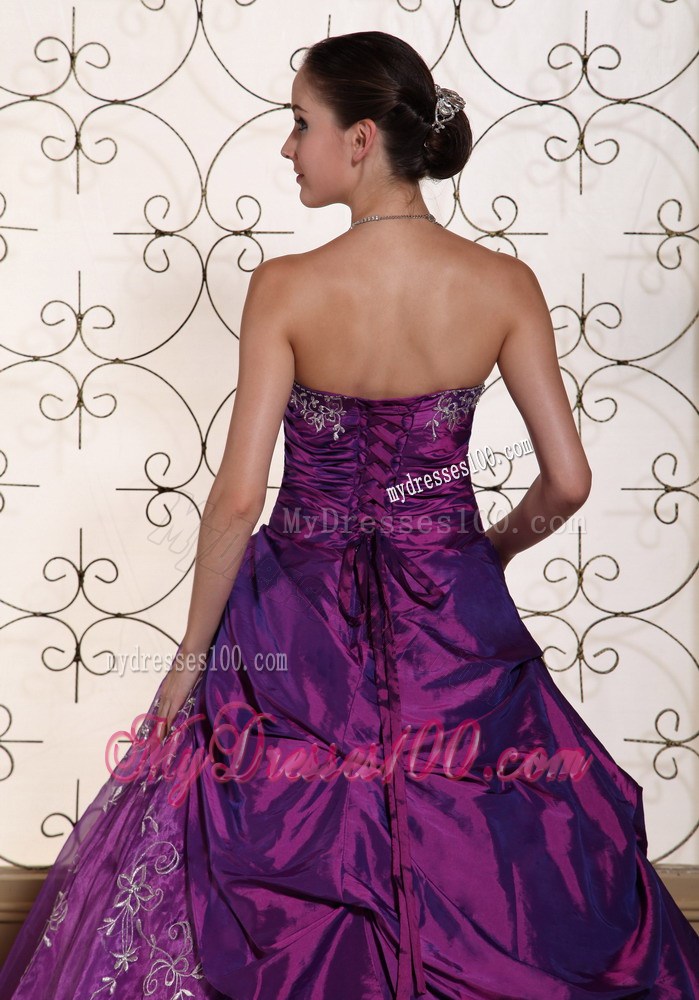Tiers Strapless Dress for Quince Decorated by Beadings and Embroideries