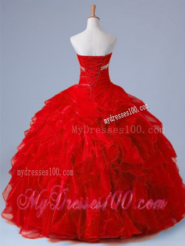 2016 Pretty Strapless Quinceanera Dresses with Beading and Ruffles