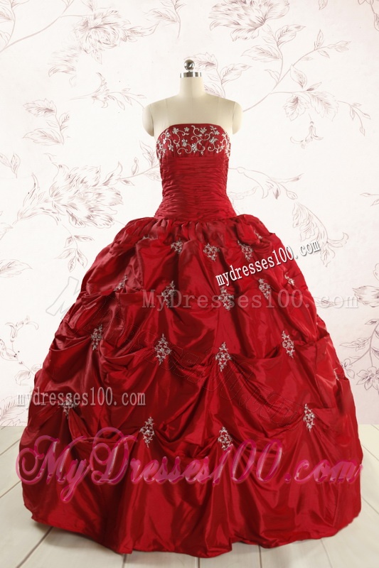 2016 Beautiful Sweetheart Appliques Quinceanera Dresses