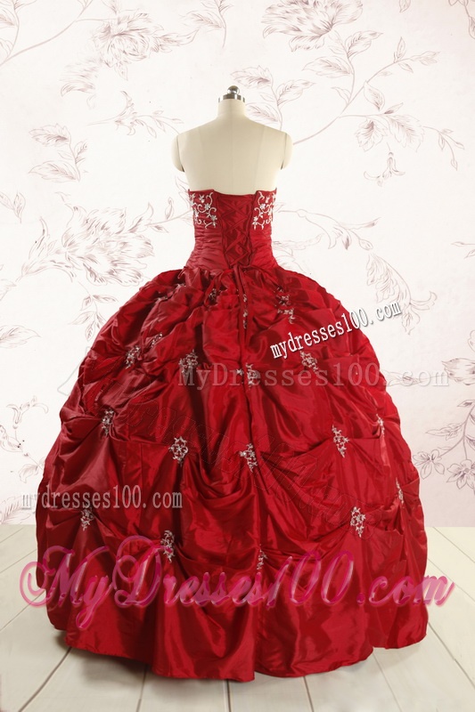 2016 Beautiful Sweetheart Appliques Quinceanera Dresses
