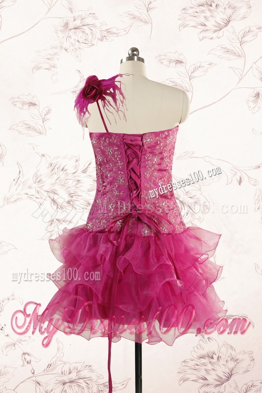 2016 Cheap Appliques Quinceanera Dresses in Fuchsia