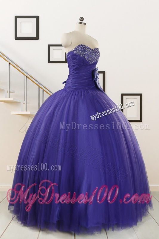 2016 Elegant Sweetheart Quinceanera Dresses with Bowknot