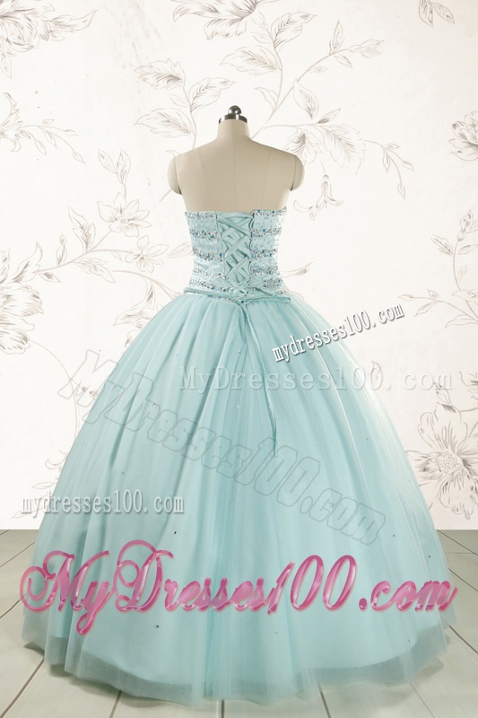 2016 Exclusive Apple Green Quinceanera Dresses with Reinstones