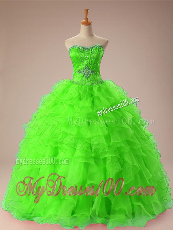2016 Perfect Sweetheart Quinceanera Dresses with Beading and Ruffles