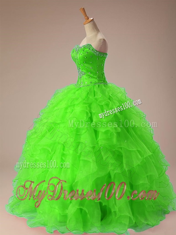 2016 Perfect Sweetheart Quinceanera Dresses with Beading and Ruffles