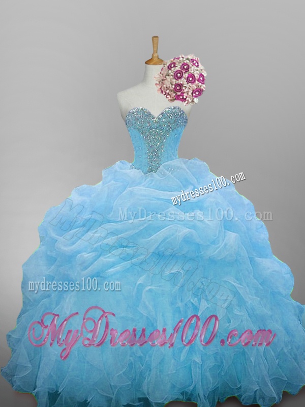 2016 Romantic Sweetheart Quinceanera Dresses with Beading and Ruffled Layers