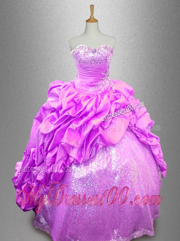 Beautiful Strapless Beaded Sweet 16 Dresses with Pick Ups