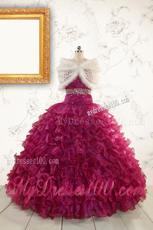 Brand New Style Quinceanera Gown with Beading and Ruffles