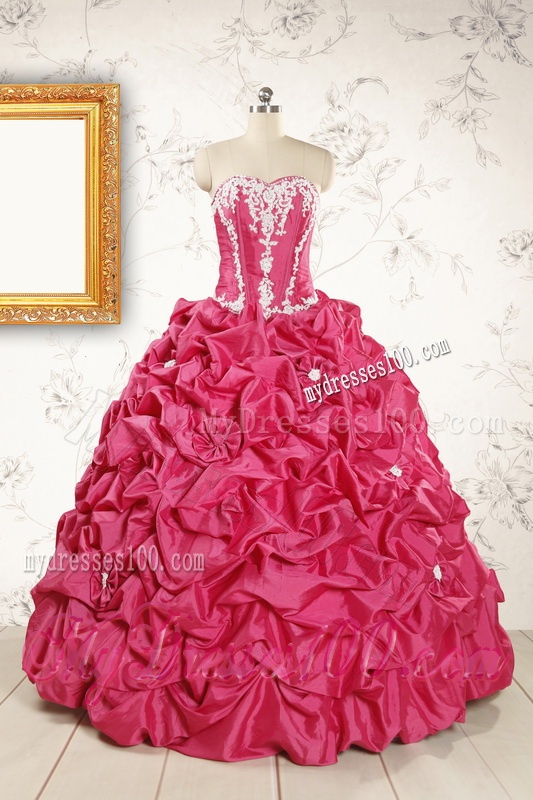 Cheap Ball Gown Sweetheart Quinceanera Dresses with Appliques