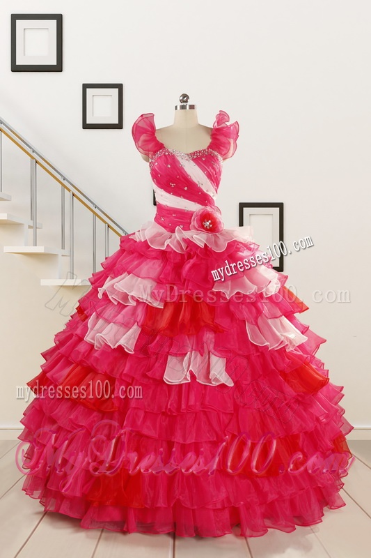 Cheap One Shoulder Beading Quinceanera Dresses for 2016