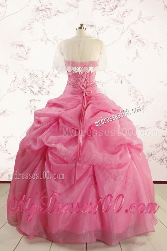 Cheap Strapless Quinceanera Dresses with Pick Ups and Wraps