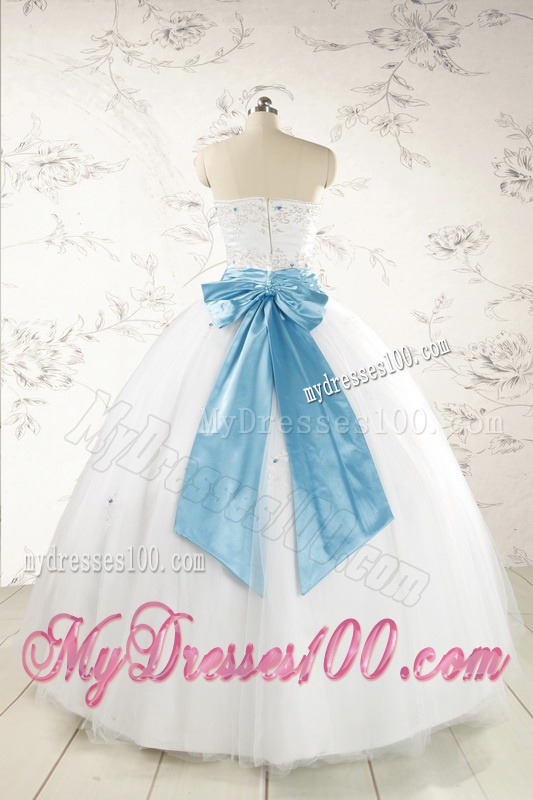 Discount White Quinceanera Dresses with Appliques