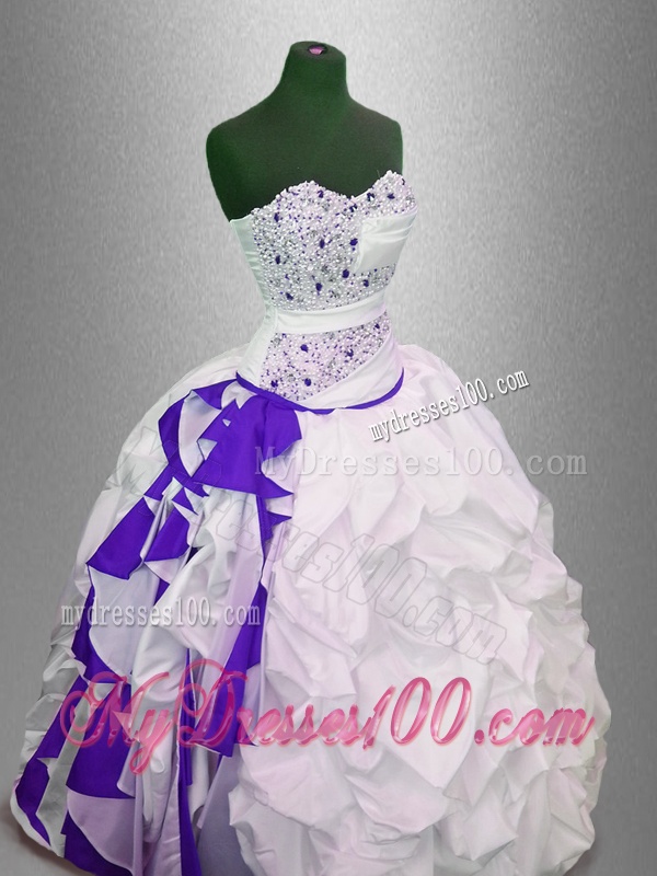 Fashionable Beaded and Pick Ups Quinceanera Gowns in Multi Color