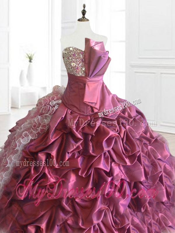 Hot Sale Strapless Sequins and Ruffles Sweet 16 Dresses for 2016