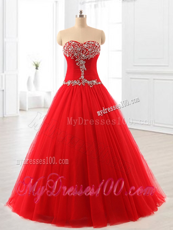Lovely A Line Sweetheart Quinceanera Dresses with Beading for 2016