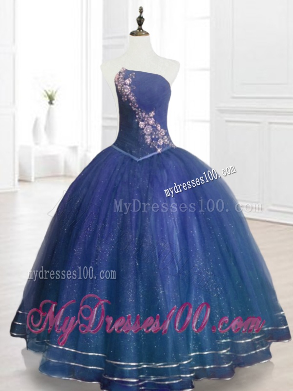 Lovely Ball Gown Strapless Organza Quinceanera Dresses with Beading