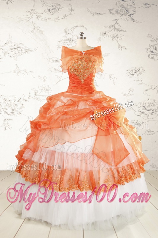 New Style Ball Gown Beaded and Applique Quinceanera Dresses for 2016