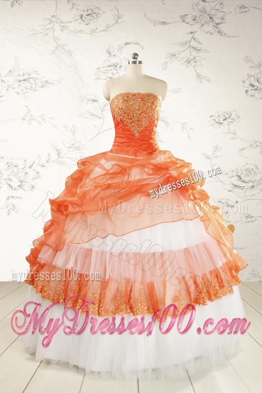 New Style Ball Gown Beaded and Applique Quinceanera Dresses for 2016