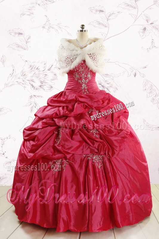 New Style Strapless Appliques Quinceanera Dresses