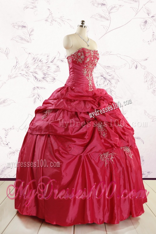 New Style Strapless Appliques Quinceanera Dresses