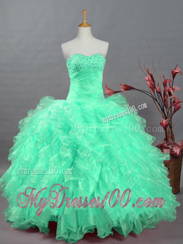 Perfect Sweetheart Quinceanera Dresses with Beading and Ruffles for 2016