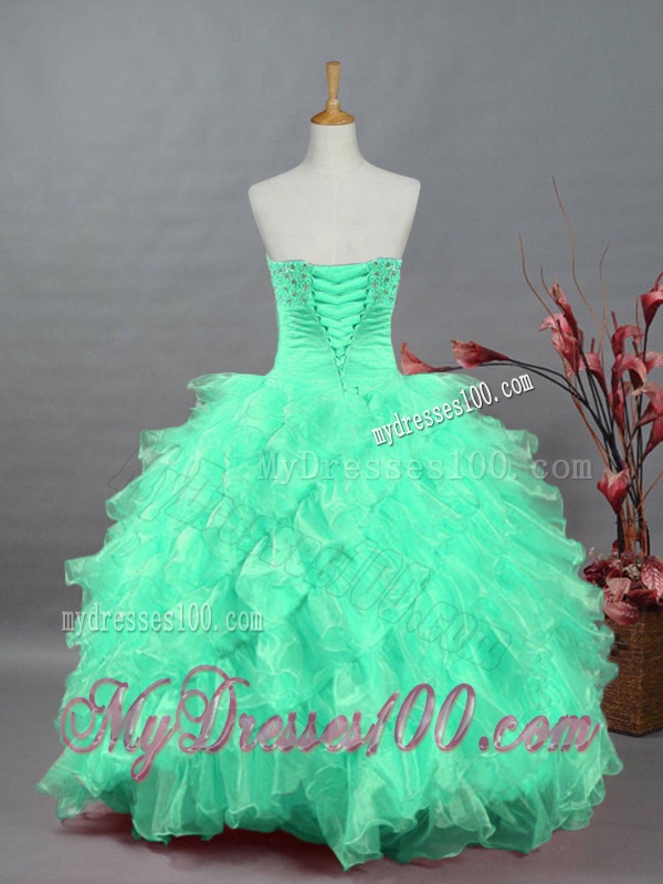 Perfect Sweetheart Quinceanera Dresses with Beading and Ruffles for 2016