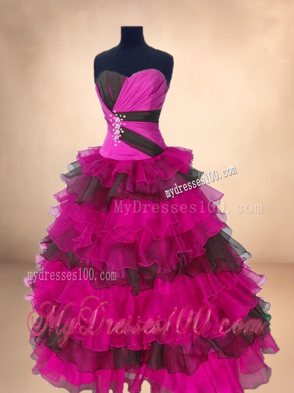 Popular Multi Color Sweet 16 Gowns with Ruffled Layers