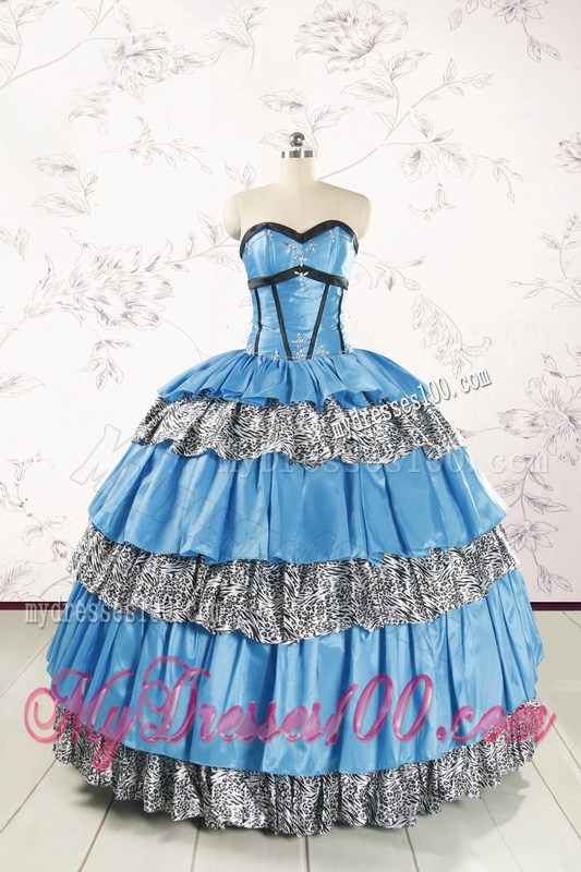 Unique Beading Sweetheart Ball Gown Quinceanera Dresses for 2016