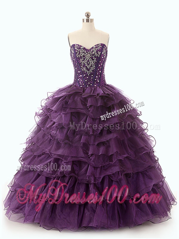 Beautiful Ball Gown Beading 2016 Quinceanera Dresses with Sweetheart